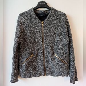 French Connection Boucle Jacket Grey White